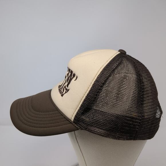 Pimpin' Ain't Easy Snapback Trucker Hat Brown One Adjustable Rope Nissin Cap - Picture 3 of 9